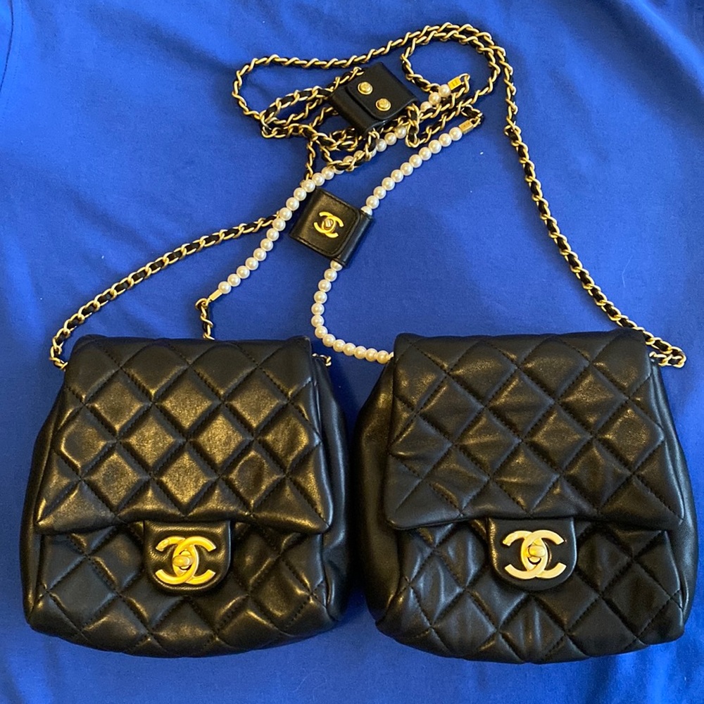 Chanel black multi bag purse